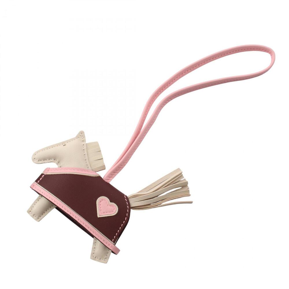 Hermes Rodeo PM Robeo Coeur Charm Accessory, Agneau Milo Leather, Women's, Iv...